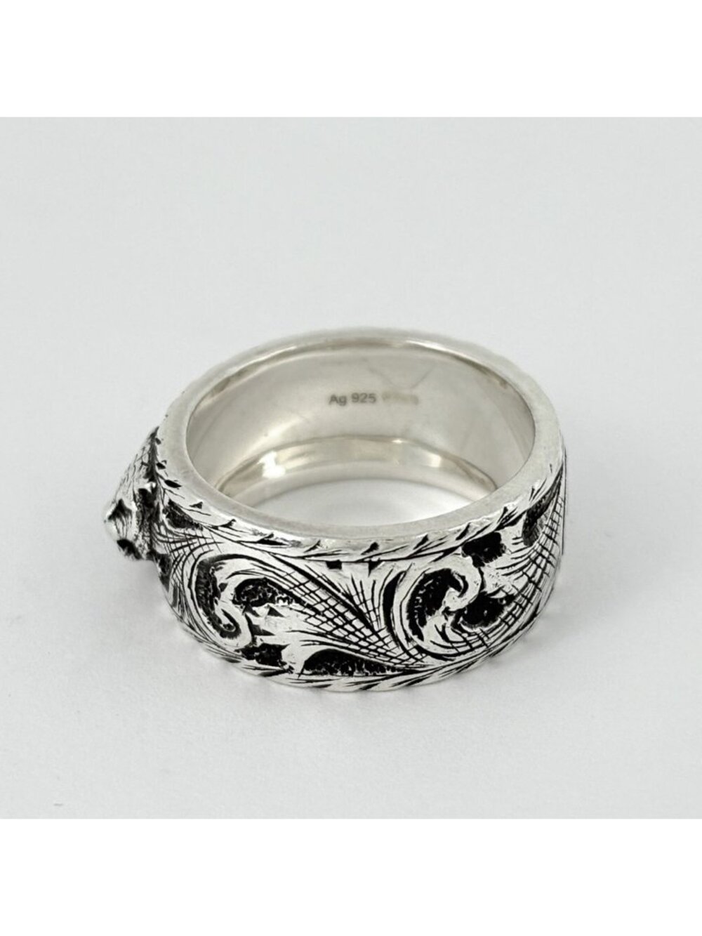 ★SOLD★ Gucci Tiger Head Ring 925 Sterling Silver - Picture 4 of 6